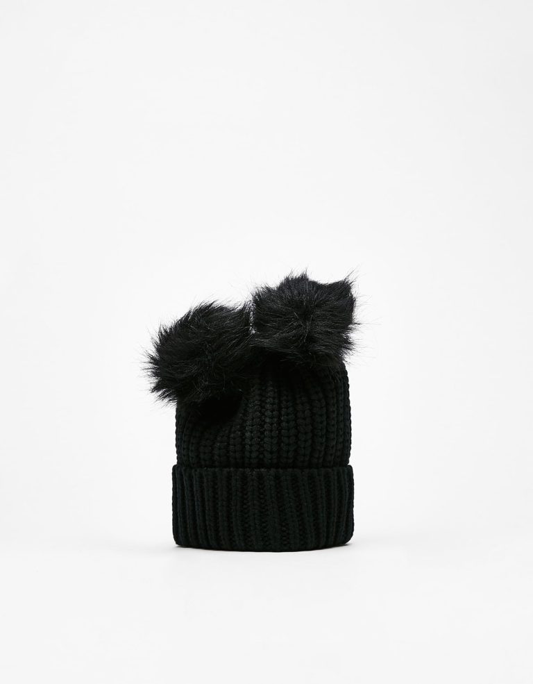 Beanie With Pompoms - Image 2